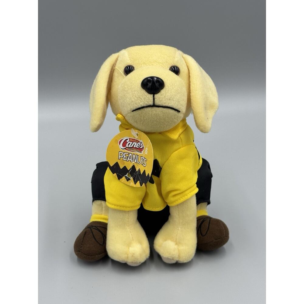 2021 Raising Canes Plush Dog Charlie Brown Peanuts 8” Stuffed Animal